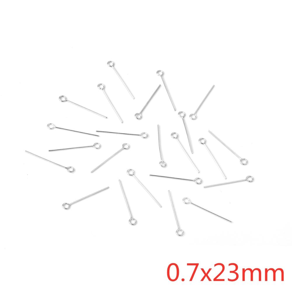 ASON 500pcs/lot Gold/Silver Color Stainless Steel Eye Pin Head Pins Findings Needles Accessories for DIY Jewelry Making Supplies asonjewelry